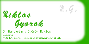 miklos gyorok business card